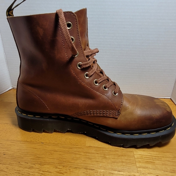 Dr. Martens 1460 PASCAL ZIGGY LEATHER LACE UP BOOTS TAN LUXOR 11 Men / 12 Women - Picture 8 of 15